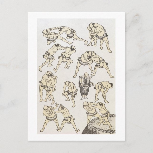 Cartão Postal Manga: estudos de gestos e posturas de luta (Frente)