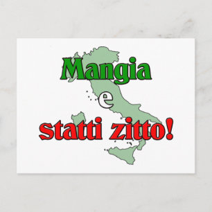 Cartão Postal Mangia e Statti Zitto