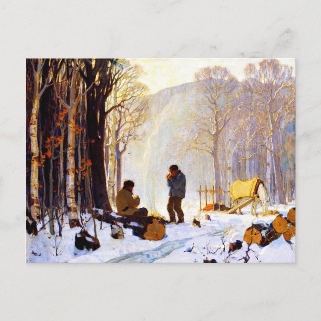 Cartão Postal Manhã cedo na Floresta (Frente)