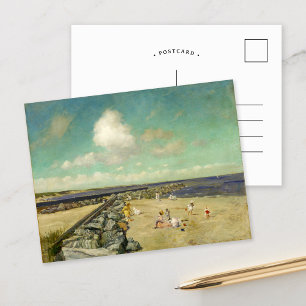 Cartão Postal Manhã em Breakwater   William Merritt Chase
