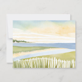 Cartão Postal Manhã em Chatham | Pintura em Aquarela de Cape Cod
