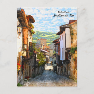Cartão Postal Manhã em Santillana del Mar - A Espanha Real