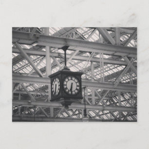 Cartão Postal Manhã na estação central de Glasgow