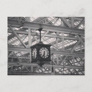 Cartão Postal Manhã na estação central de Glasgow