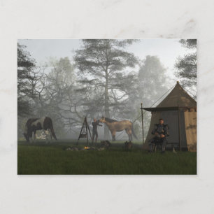 Cartão Postal Manhã no Acampamento Knights