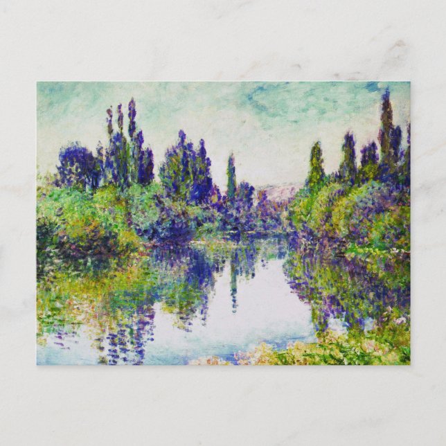 Cartão Postal Manhã no Sena, perto de Vetheuil Claude Monet (Frente)