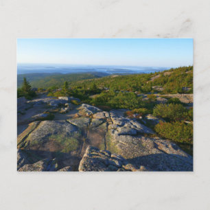 Cartão Postal Manhã no topo da montanha Cadillac em Acadia