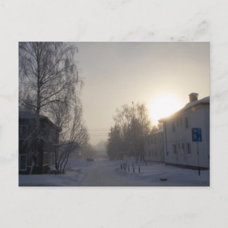 Cartão Postal Manhã Siberiana Nevada