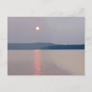 Cartão Postal Manhã Sobre Elk Lake, Michigan