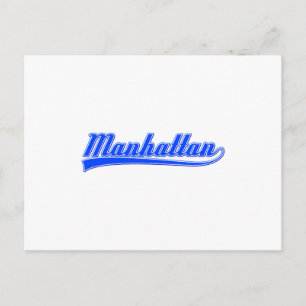 Cartão Postal Manhattan Com Rabisco