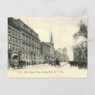 Cartão Postal Manhattan, Nova Iorque, 42ª Rua 1905 Vintage