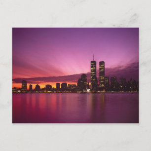 Cartão Postal Manhattan Skyline e Hudson River, Nova Iorque,