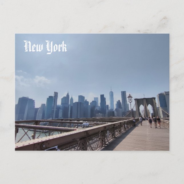 Cartão Postal Manhattan View from Brooklyn postcard New York (Frente)