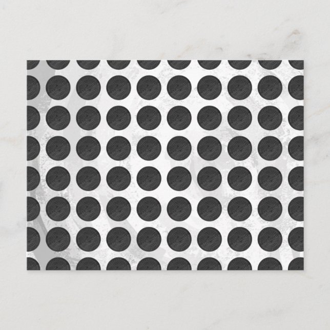 Cartão Postal Manhole Cobrir Black Marble (Frente)