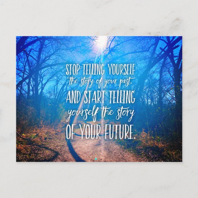 Cartão Postal Manifeste a sua citação Inspiracional de Destino (Frente)