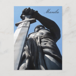 Cartão Postal manila de estátua de espada