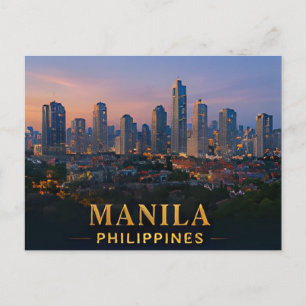 Cartão Postal  ✈️ Manila Filipinas Presente de Viagem 🌴