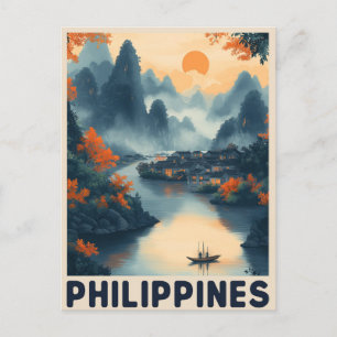 Cartão Postal Manila, Filipinas - Viagens vintage