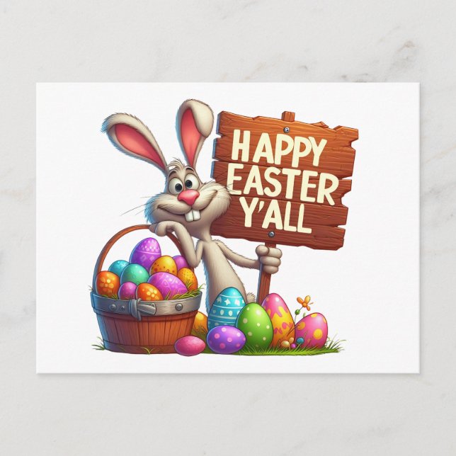 Cartão Postal Manipulação de Páscoa primavera - Consulte Traseir (Frente)