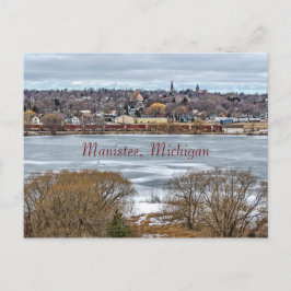 Cartão Postal Manistee - Uma pequena cidade no lago Michigan