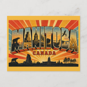 Cartão Postal Manitoba Canadá Vintage