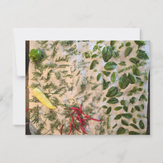 Cartão Postal Manjericão e Peppers