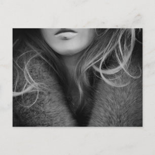 Cartão Postal Mannequim em preto e branco