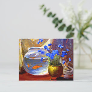 Cartão Postal Mannheim - Aquário e Flores