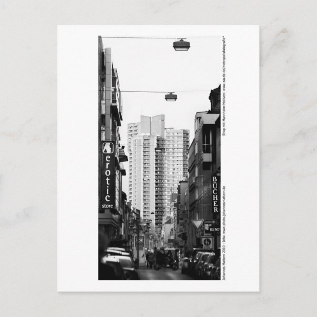 Cartão Postal Mannheim - No den Quadraten (Frente)