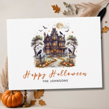 Mansão Assombrada Elegante Feliz Halloween
