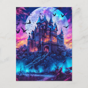 Cartão Postal Mansão Assombrada Feliz Halloween