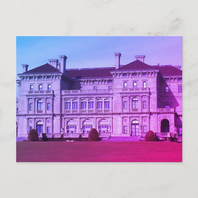 Cartão Postal Mansão de Newport - caminhada do penhasco, Rhode - (Frente)