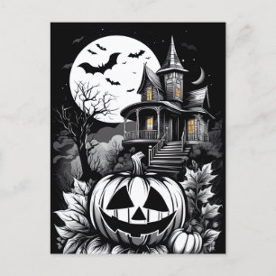 Cartão Postal Mansão de Sombras, Arrepios Halloween