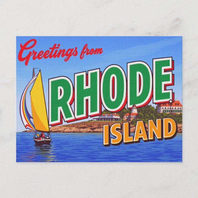 Cartão Postal Mansão de veleiro de Rhode Island (Frente)