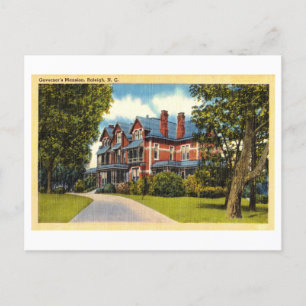 Cartão Postal Mansão do Governador em Raleigh, Carolina do Norte