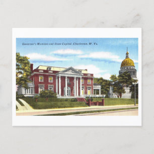 Cartão Postal Mansão e Capitólio de governadores em Charleston, 