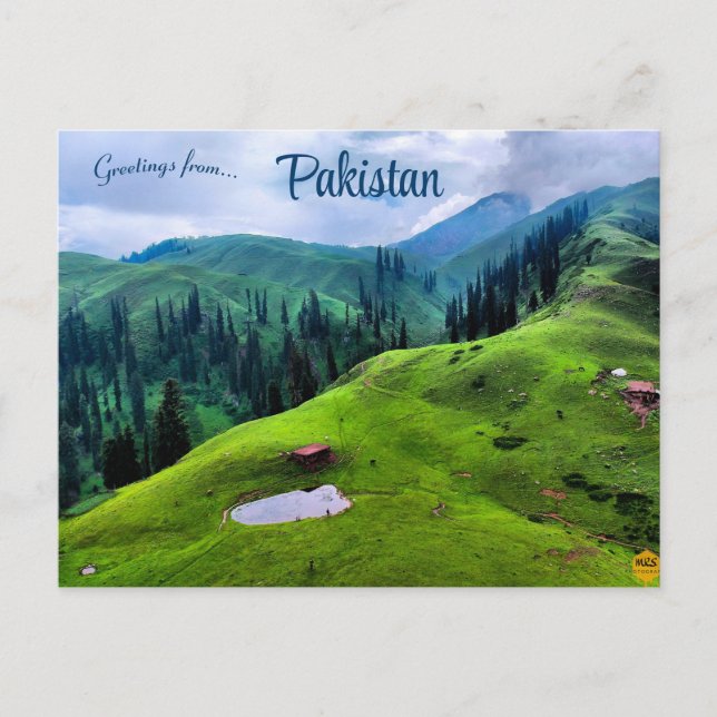 Cartão Postal Mansehra Khyber Pakhtunkhwa Paquistão (Frente)