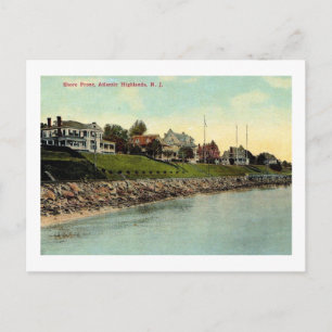 Cartão Postal Mansions, Highlands, New Jersey 1910 Vintage