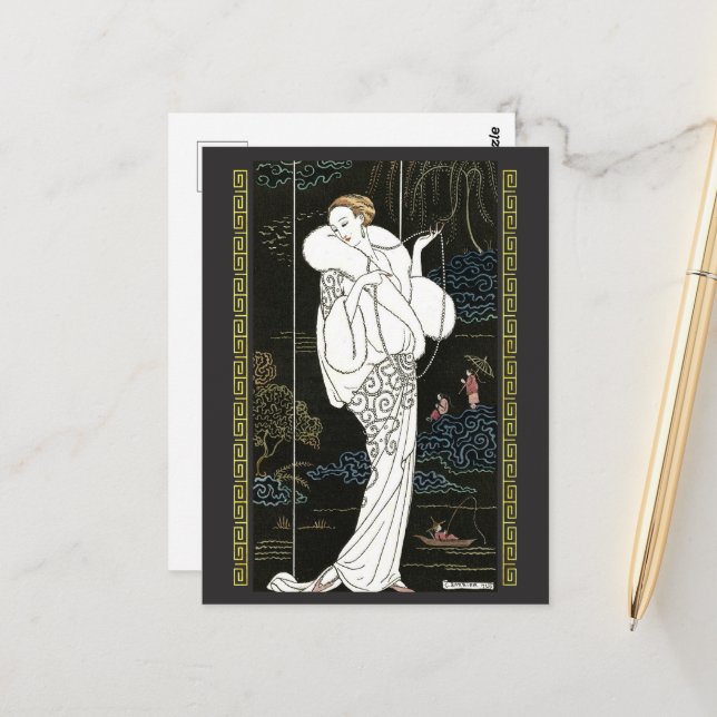 Cartão Postal Manteau de velours (1913) (Frente/Verso In Situ)