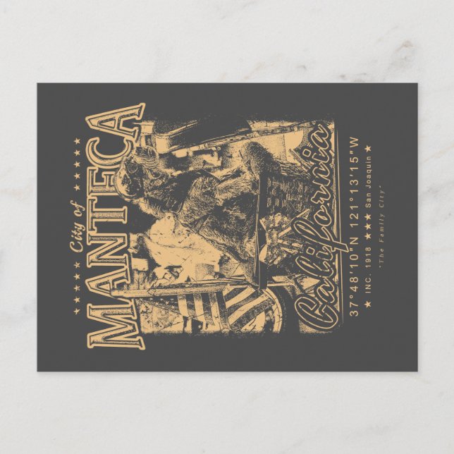 CARTÃO POSTAL MANTECA CALIFÓRNIA - DIA DA MEMÓRIA NÃO ESQUECIDO (Frente)