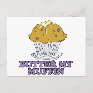 Cartão Postal manteiga meu muffin