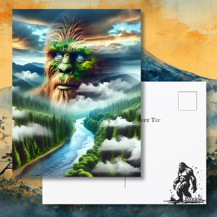 Cartão Postal Mantendo contato   Pé Grande Azul