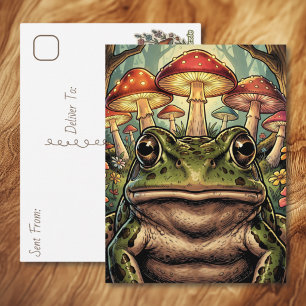 Cartão Postal Mantendo Contato Sapo Vintage Cottagecore