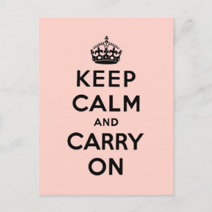 Cartão Postal mantenha a calma e o carregar no Original