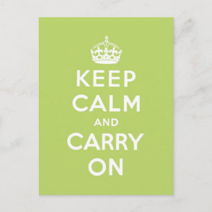 Cartão Postal mantenha a calma e o carregar no Original
