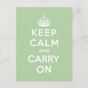Cartão Postal mantenha a calma e o carregar no Original