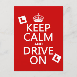 Cartão Postal Mantenha a calma e o drive ligado (aprendiz)