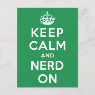 Cartão Postal Mantenha a calma e o Nerd ligados