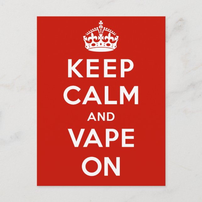 Cartão Postal Mantenha a calma e o vídeo acesos (Frente)