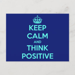 CARTÃO POSTAL MANTENHA A CALMA E PENSE POSITIVO